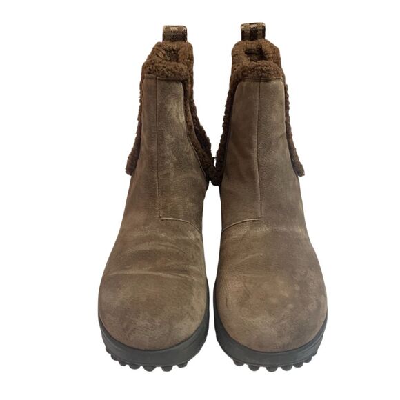 Rocket Dog Brown Suede Platform Chelsea Boots Unisex Size 10 Casual Slip On - Picture 6 of 8